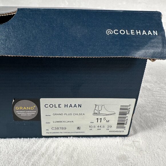Cole Haan Grand Plus Chelsea Boots Men Size 11.5 Lumber Java Brown C38789 NWB main image 11